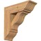 Ekena Millwork Funston Traditional Smooth Bracket w/ Offset Brace, Western Red Cedar, 7 1/2"W x 22"D x 22"H BKT0806X22X22FST01SWR - alternate 1